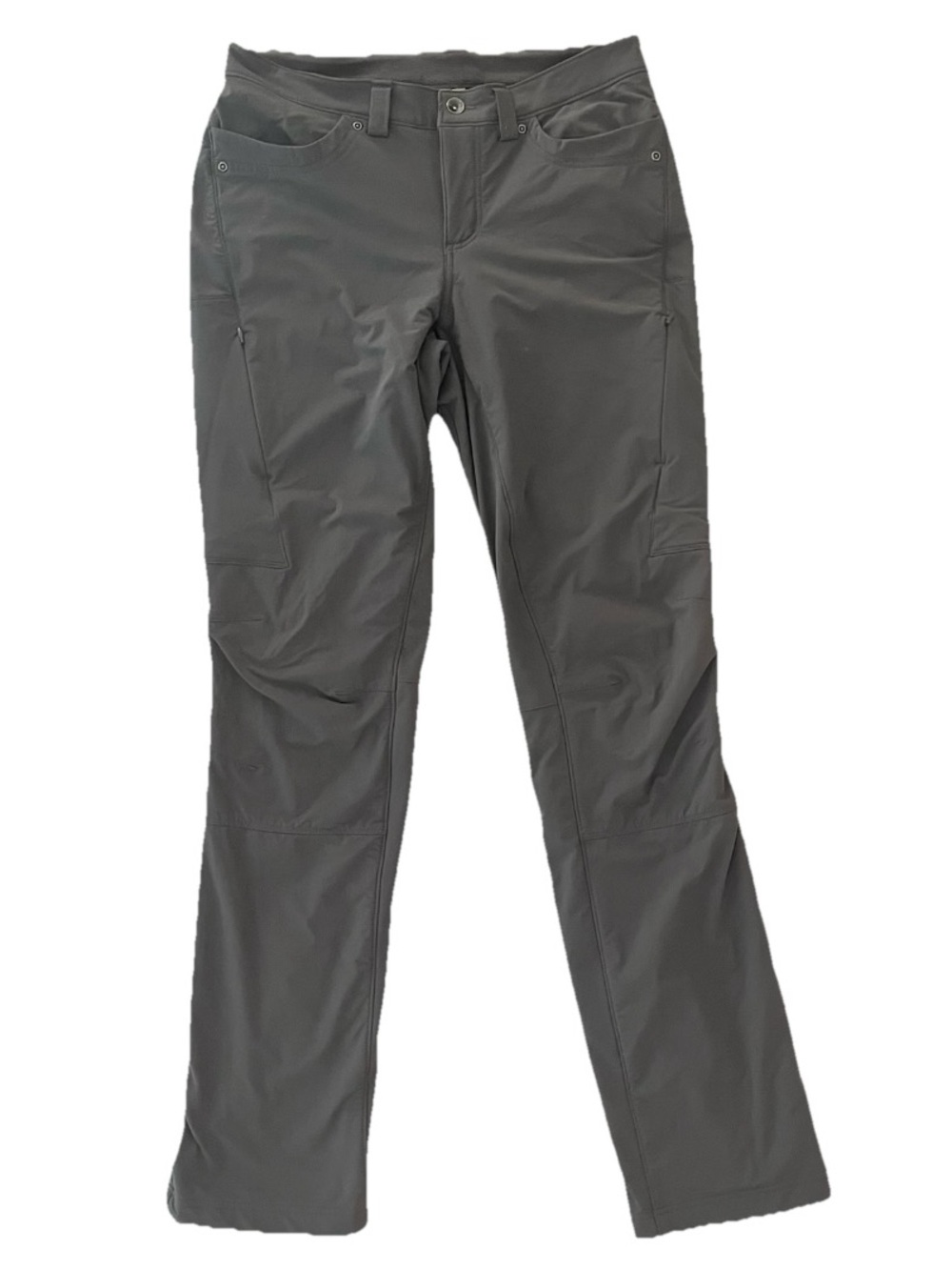 Duluth Trading Co Flexpedition Fleece Lined Pants Dark Gray Women's 8x35 Hiking